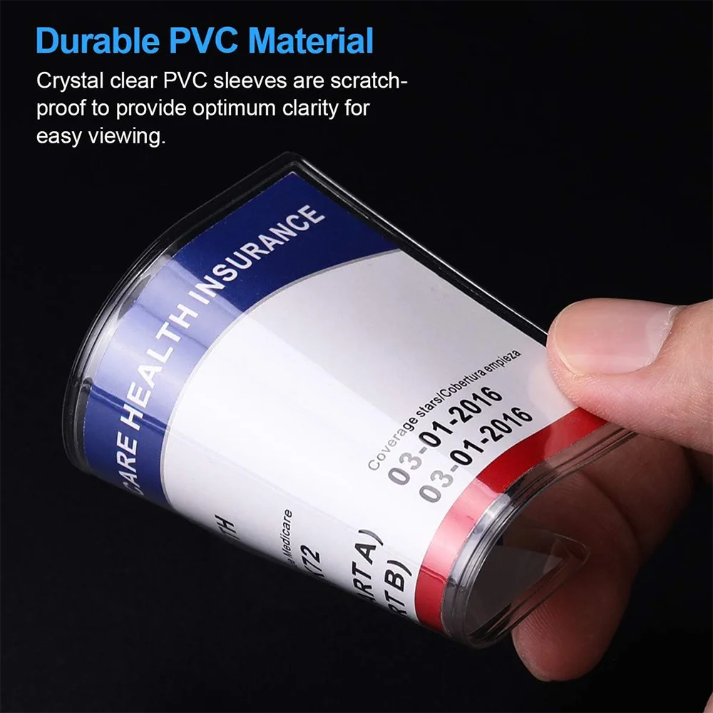 Waterproof Clear Card Protector Sleeve - 3-Pack, IDs & Essential Cards