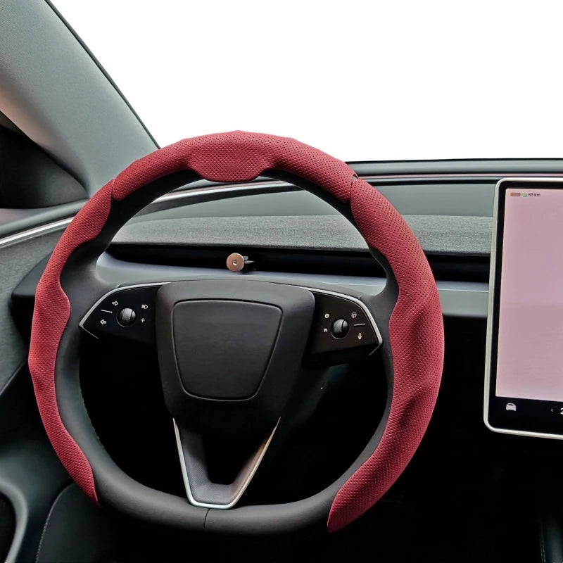 Perforated Leather Car Steering Wheel Cover