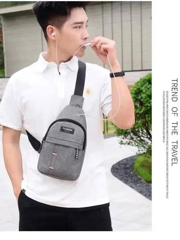 Men's Waterproof Canvas Waist Pack with Adjustable Strap