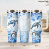 40oz Stainless Steel Tumbler with Handle & Straw