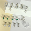 Moon-Shaped Stainless Steel Flatback Earrings
