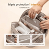 Wide-Open Lay-Flat Makeup Bag with Water-Resistant Lining