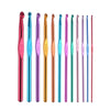 Colorful Aluminum Crochet Hook Set with Ergonomic Handles