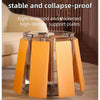 A clear acrylic folding foot soaking tub with an orange lid and support plates.
