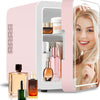 4L Mini Skincare Fridge with Dimmable LED Mirror