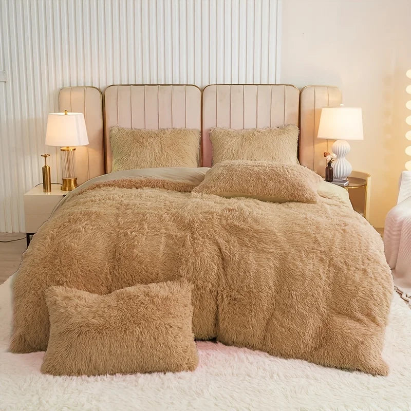 Plush 3-Piece Duvet Cover Set – Ultra-Soft Cozy Bedding