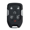 Black replacement remote key for Chevrolet and GMC models featuring various buttons including locks and a speaker icon