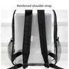 A transparent PVC backpack featuring reinforced shoulder straps for carrying items.