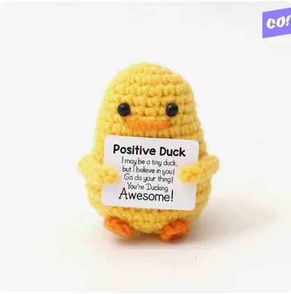 Handmade Wool Knit Potato Plush Doll with Inspirational Card