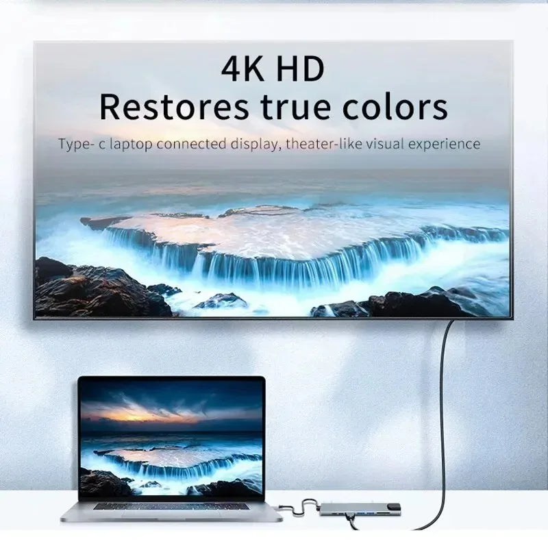 8-in-1 USB-C Hub with 4K HDMI, Ethernet & Card Reader