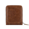 Men's Retro PU Leather Bifold Wallet with Zipper and Coin Pocket