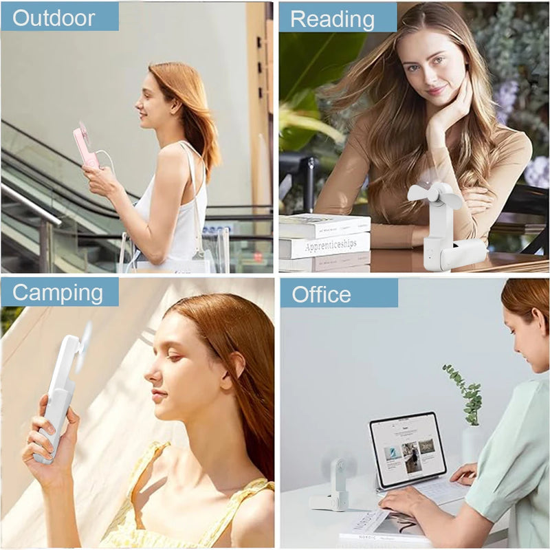 Mini Foldable USB Rechargeable Handheld Fan