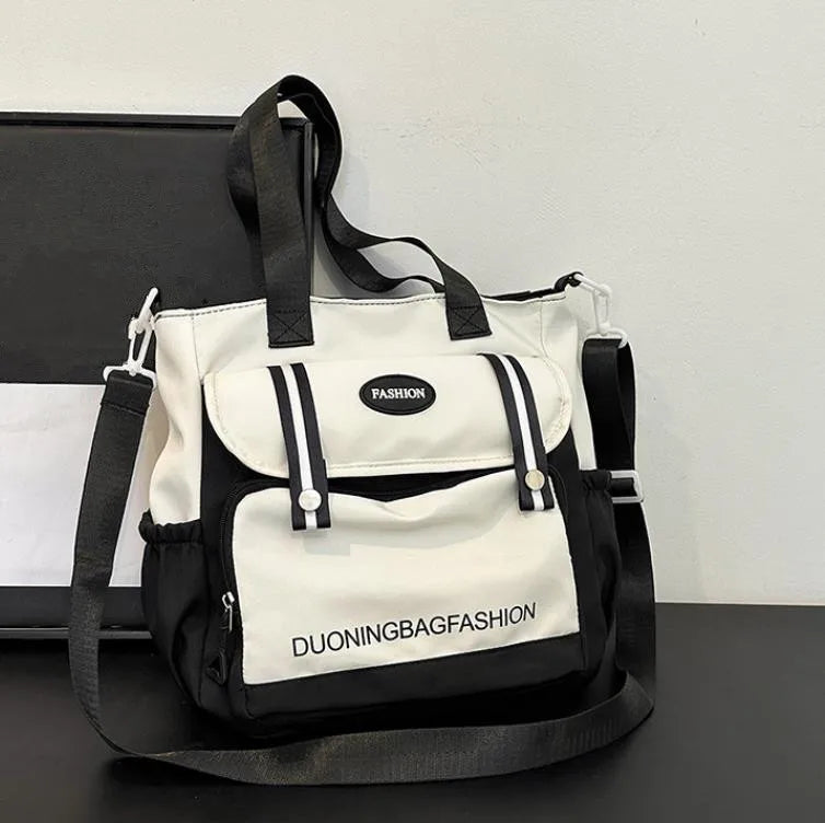 Everyday Nylon Tote Bag with Crossbody Strap