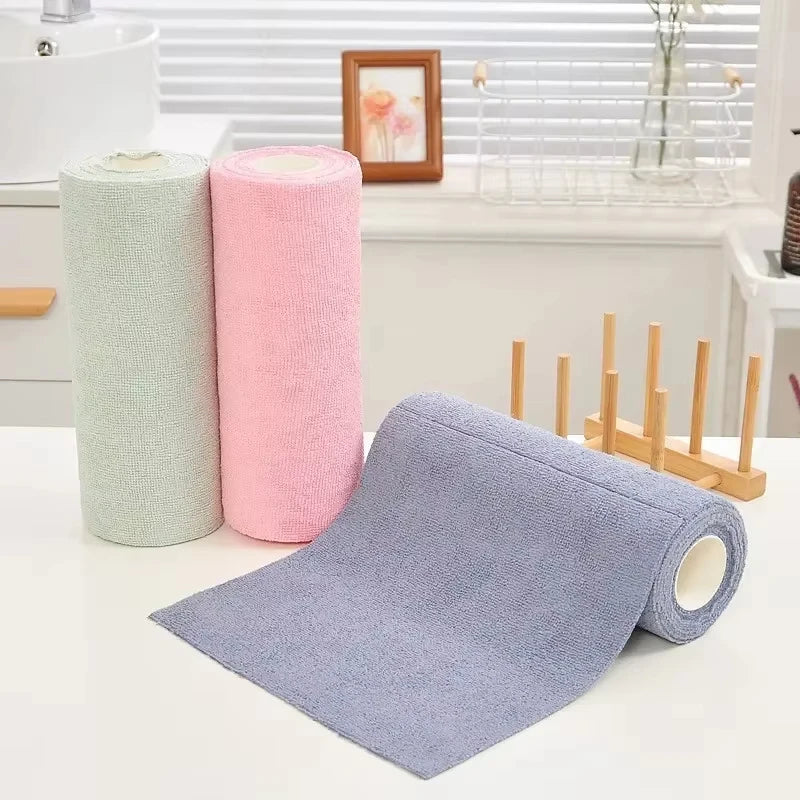 Reusable Microfiber Cleaning Wipes – 20 Sheet Roll