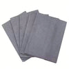 A stack of ten gray reusable microfiber cleaning cloths.