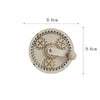 A wooden busy board set featuring interlocking gears and puzzle pieces for toddlers.