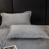 Cozy Milk Velvet Bed Skirt with Non-Slip Embroidered Trim