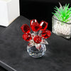 Bouquet de Roses en Cristal - Arrangement Floral Éternel en Verre