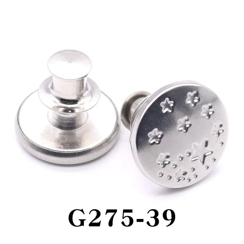 No-Sew Adjustable Jeans Button Pins for Waist Tightening and Decoration