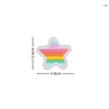 Rainbow Star & Heart Embroidered Iron-On Patches (Set of 10)