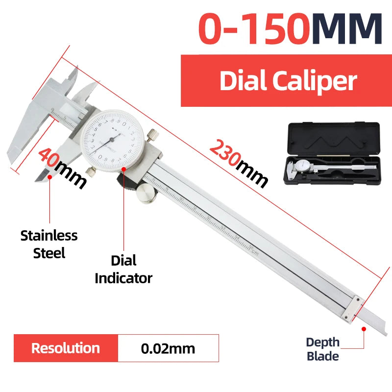Stainless Steel Digital Caliper with LCD Display