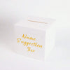 Elegant White & Black Wedding Card Box with Greeting Cards