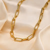 18k Gold Plated Paperclip Chain Necklace