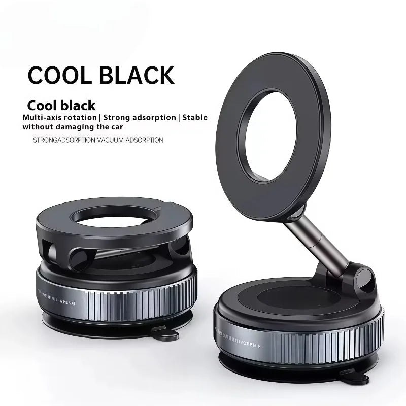 Magnetic Car Phone Mount with Vacuum Suction