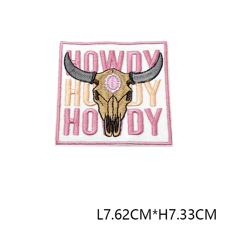 Embroidered Iron-On Patch with Cute Emblem Design