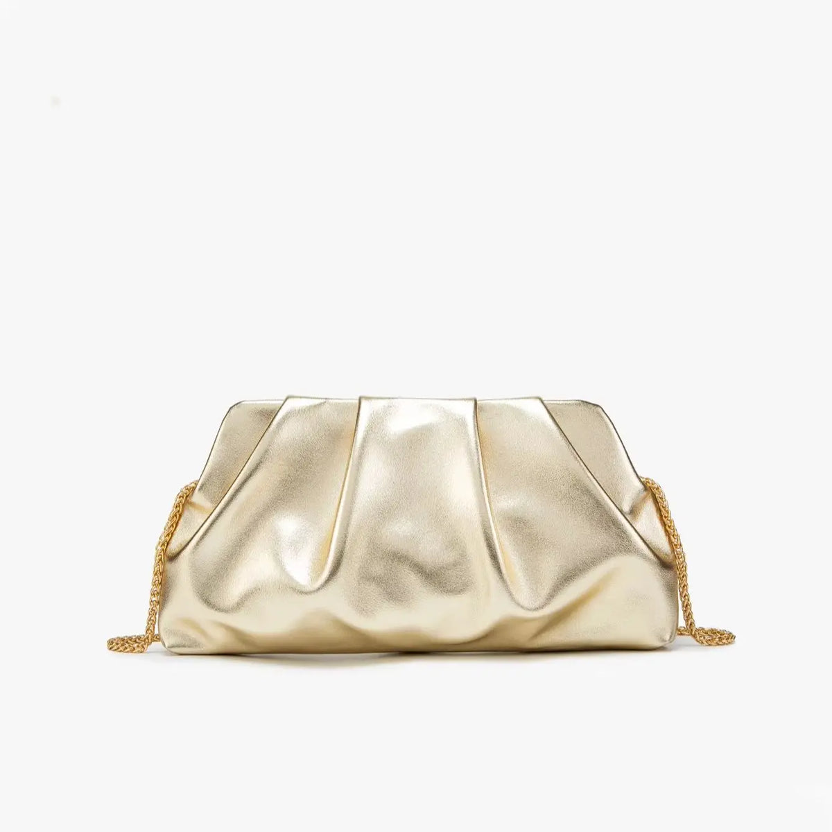 Elegant Chain Shoulder Bag with Crystal Accents