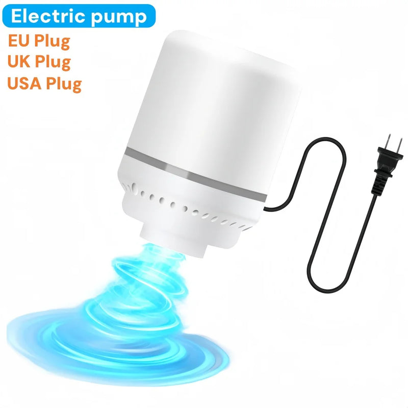 Compact Electric Vacuum Pump for Storage Bags