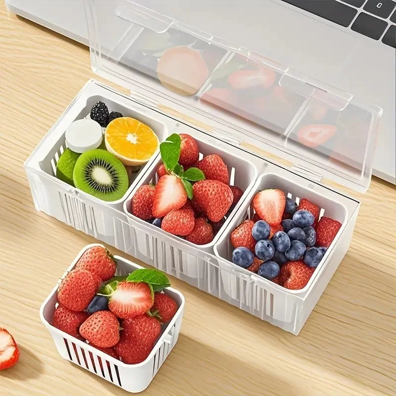 Square Food Storage Containers with Clear Compartments