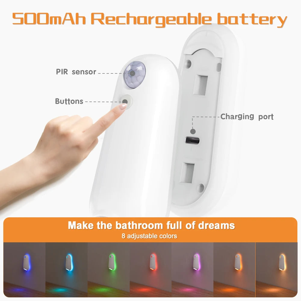 Motion Sensor Night Light for Bathroom