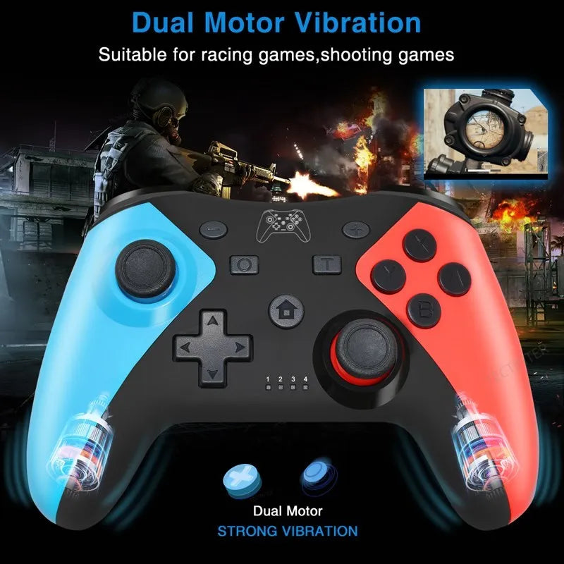 Mando inalámbrico Bluetooth para Nintendo Switch y PC