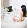 Adjustable foldable tablet stand allowing 360 degree rotation and switching between horizontal and vertical viewing angles.