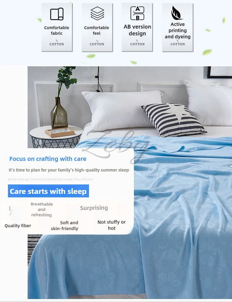 Bamboo Fiber Cooling Blanket for Summer