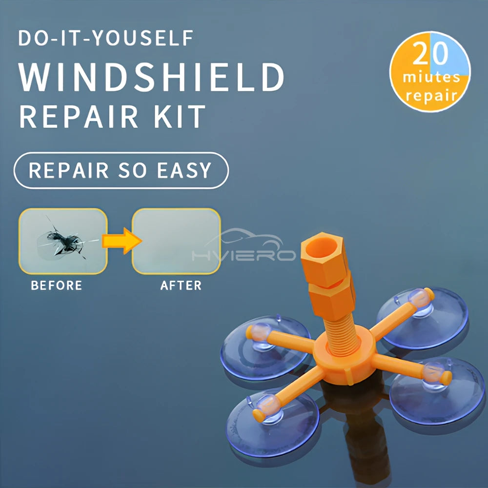 Windshield Repair Kit with Resin for Quick Crack and Chip Fix