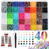 A collection of mixed color acrylic rhinestone flatbacks in various shades and sizes for craft decoration.
