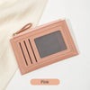Slim Leather Card Holder Wallet with Secure Zipper