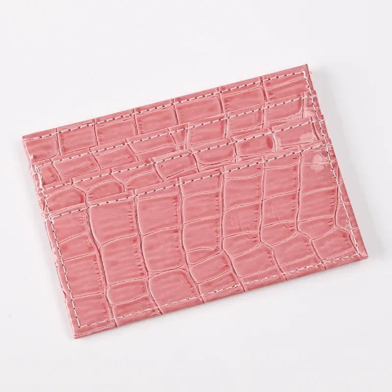 Slim PU Leather Card Holder Wallet
