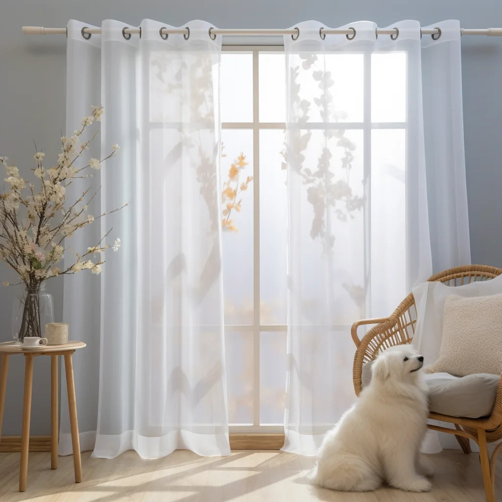 Sheer Chiffon Curtains with Light Filtering | Elegant Tulle Drapes