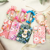 Floral Print PU Leather Wristlet Wallet with Card Holder