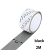 Roll of black self-adhesive fiberglass screen repair tape, 2 meters long.