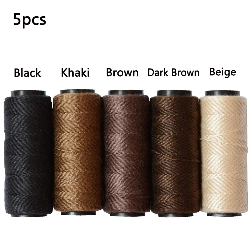 Sewing Thread Set for Wig Making & Hair Extensions (5 Natural Shades)