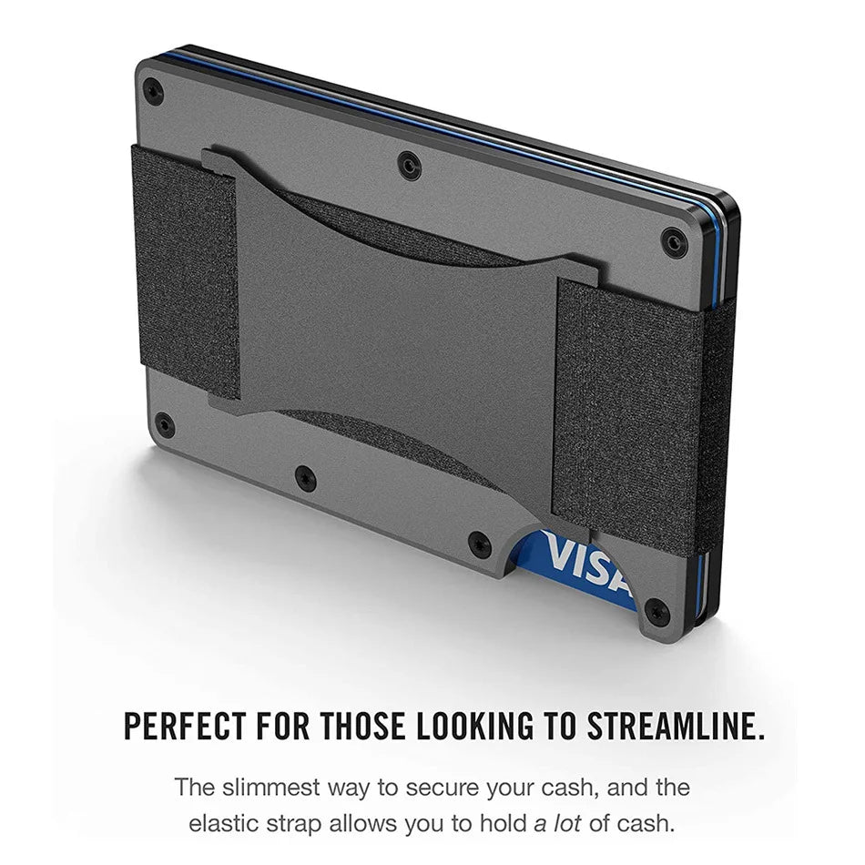 Slim RFID-Blocking Aluminum Wallet