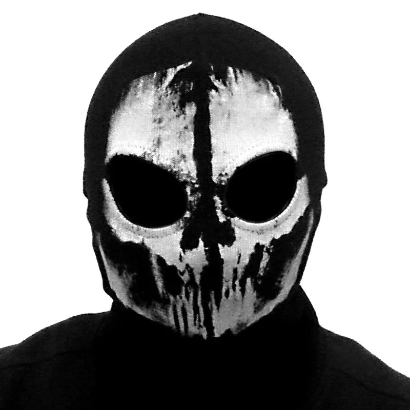 Cotton Balaclava Face Mask with Skull Design