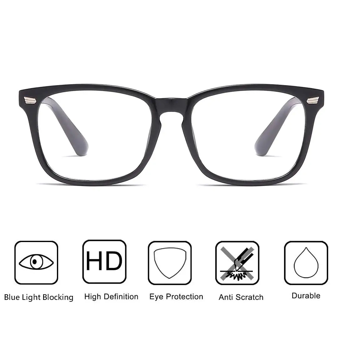 Lunettes Anti-Lumière Bleue Carrées