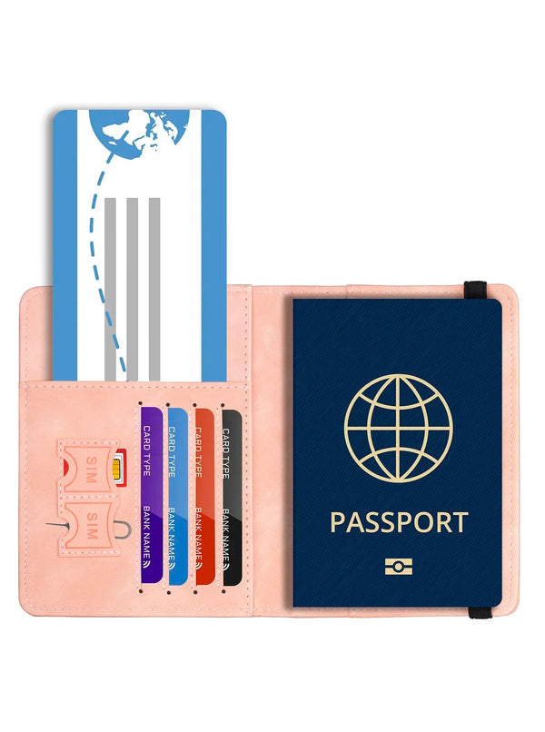 RFID Blocking Leather Card & Passport Holder