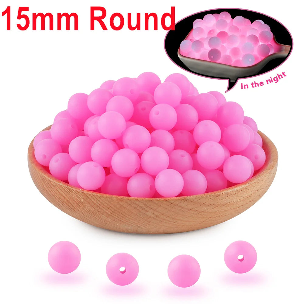 Glow-in-the-Dark Silicone Beads for Jewelry Making