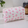 Bowknot Print Makeup Bag - Large Capacity Travel Toiletry Organizer